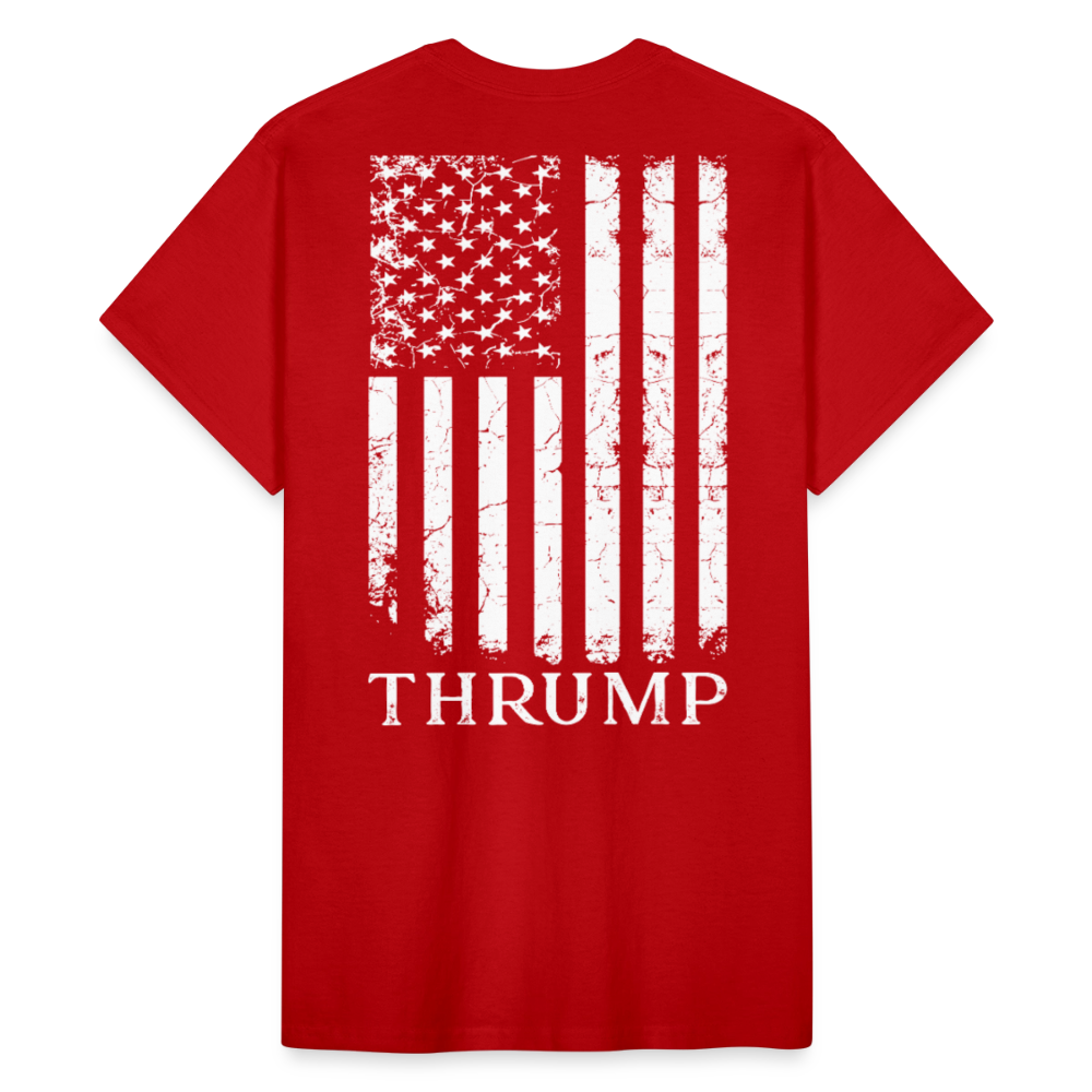 Thrump Flag Gildan Ultra Cotton Adult T-Shirt - red