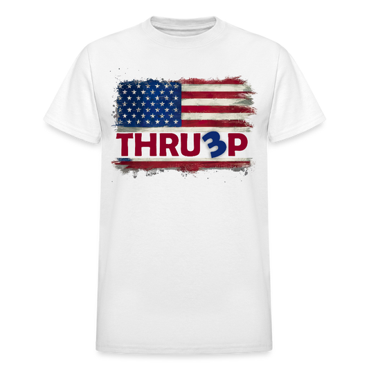 Thru3p -  Trump 3rd Term American Flag Gildan Ultra Cotton Adult T-Shirt - white