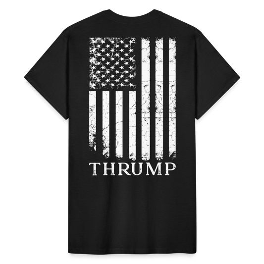 Thrump Flag Gildan Ultra Cotton Adult T-Shirt - black