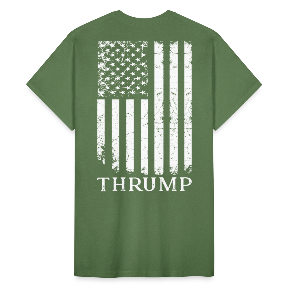Thrump Flag Gildan Ultra Cotton Adult T-Shirt - military green