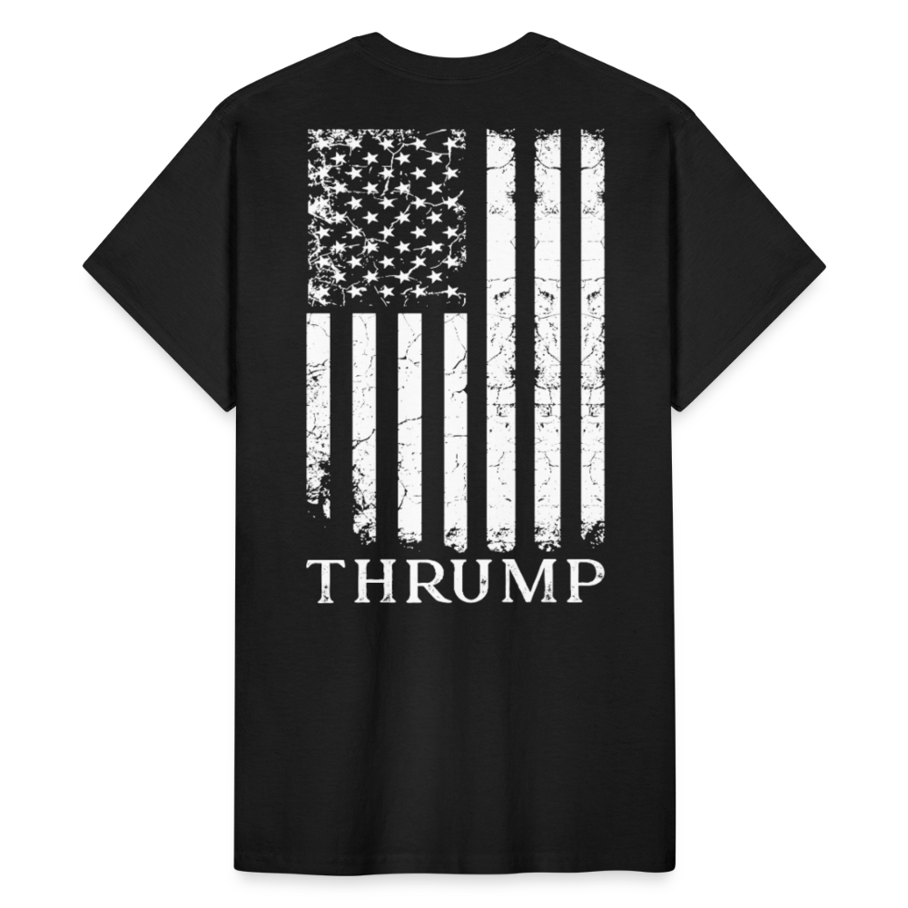 Thrump Flag Gildan Ultra Cotton Adult T-Shirt - black