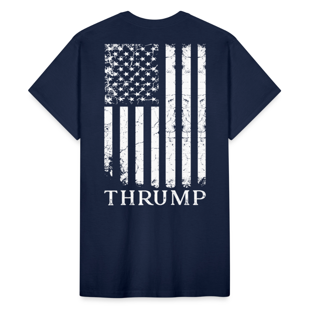 Thrump Flag Gildan Ultra Cotton Adult T-Shirt - navy
