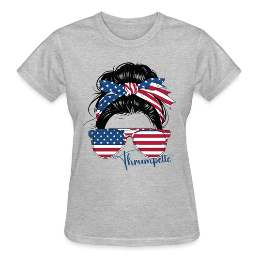 Thrumpette Political Tee – Bold, Patriotic, Unapologetically You Gildan Ultra Cotton Ladies T-Shirt - heather gray