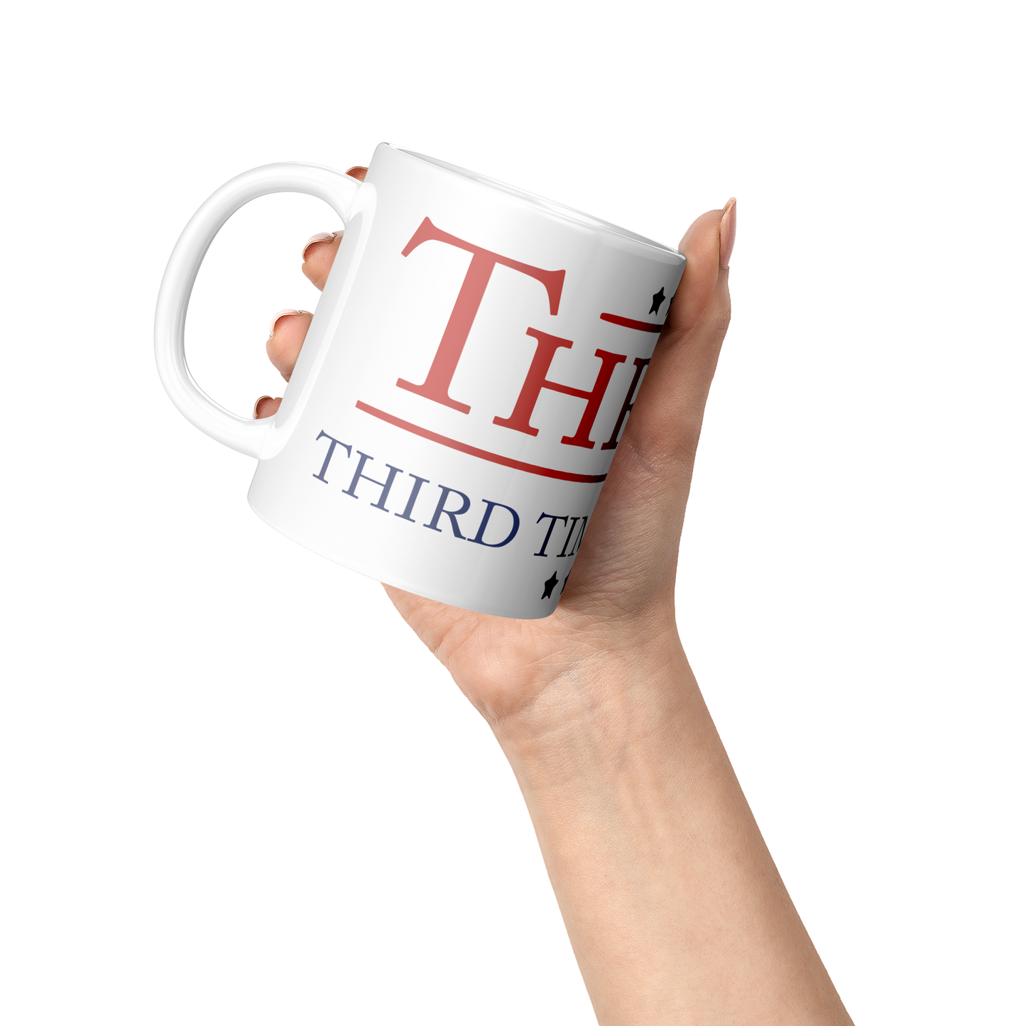 Thrump_28_Third_Times_a_Charm_Coffee_Mu_Lifestyle_Raised_Hand_LH_Mockup.png