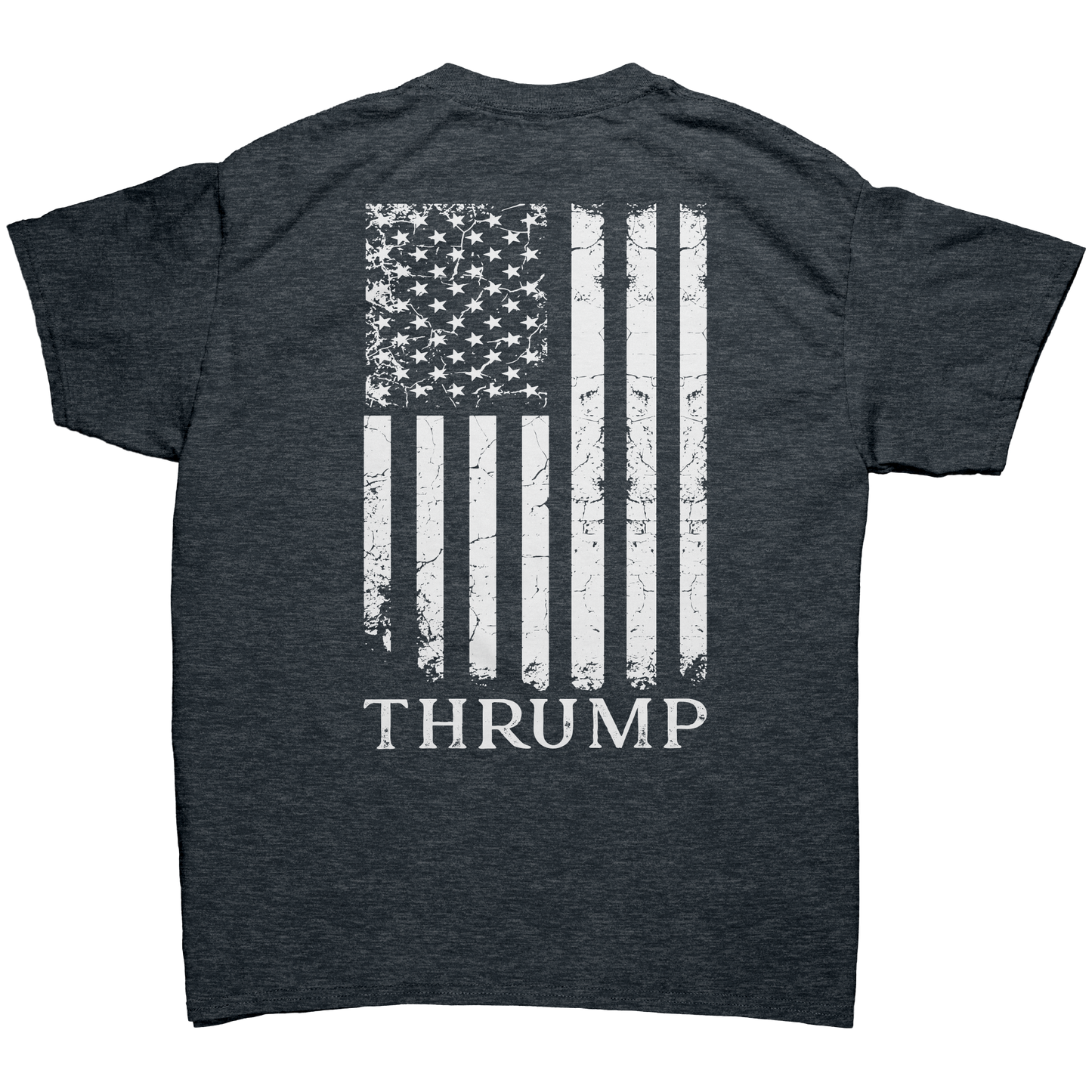 Thrump_American_Flag_T-Shirt_Dark_Heather_Back_Mockup.png