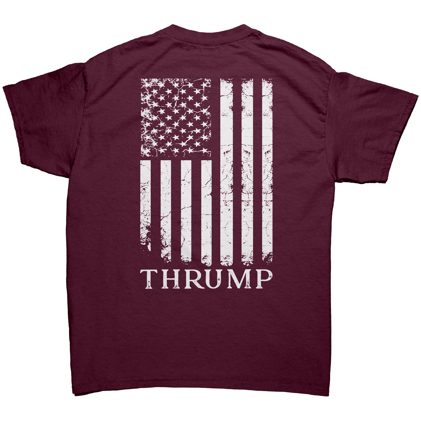 Thrump_American_Flag_T-Shirt_Maroon_Back_Mockup.png